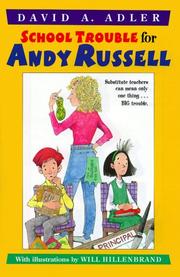 Front cover of School trouble for Andy Russell by David A. Adler