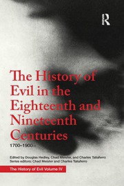 Front cover of The History of Evil in the Eighteenth and Nineteenth Centuries by Douglas Hedley