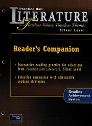 Front cover of Prentice Hall Literature--Timeless Voices, Timeless Themes--Reader's Companion--Silver by Prentice-Hall, inc.