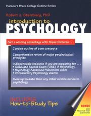 Front cover of Introduction to psychology by Robert J. Sternberg