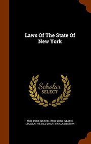 Front cover of Laws Of The State Of New York by New York (State)
