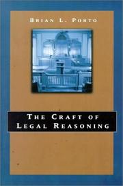 Front cover of The craft of legal reasoning by Brian L. Porto
