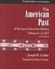 Front cover of The American Past Study Guide I by Joseph R. Conlin