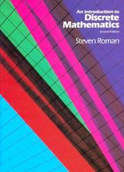 Front cover of An introduction to discrete mathematics by Steven Roman