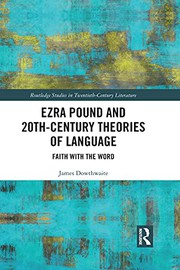 Front cover of Ezra Pound and 20th-Century Theories of Language by James Dowthwaite