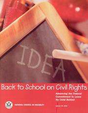 Front cover of Back to school on civil rights by National Council on Disability (U.S.)