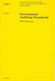 Front cover of Government auditing standards by United States. General Accounting Office