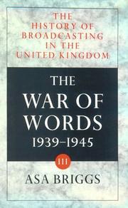 Front cover of The history of broadcasting in the United Kingdom by Asa Briggs