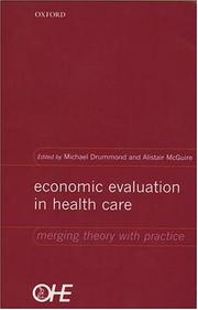 Front cover of Economic evaluation in health care by Michael Drummond