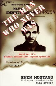 Front cover of The man who never was by Ewen Montagu