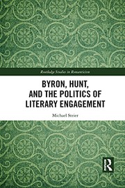 Front cover of Byron, Hunt, and the Politics of Literary Engagement by Michael Steier