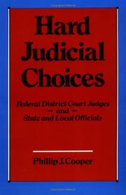 Front cover of Hard judicial choices by Phillip J. Cooper