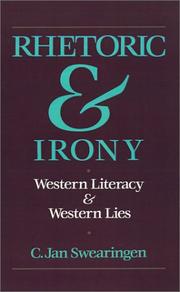 Front cover of Rhetoric and irony by C. Jan Swearingen