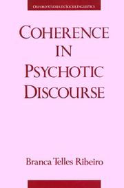 Front cover of Coherence in psychotic discourse by Branca Telles Ribeiro