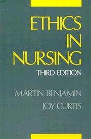 Cover of Ethics in nursing by Martin Benjamin