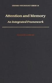 Cover of Attention and memory by Nelson Cowan