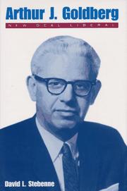 Cover of Arthur J. Goldberg by David Stebenne