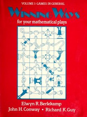 Front cover of Winning Ways for Your Mathematical Plays, 1st Edition, Volume 1 by Elwyn R. Berlekamp