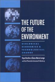 Front cover of The Future of the environment by Faye Duchin