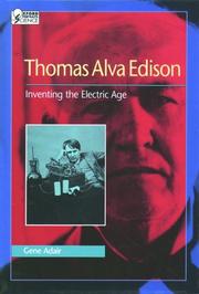 Cover of Thomas Alva Edison by Gene Adair