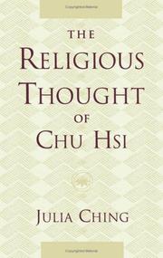 Front cover of The Religious Thought of Chu Hsi by Julia Ching