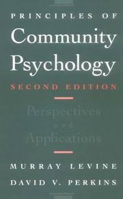 Front cover of Principles of community psychology by Murray Levine