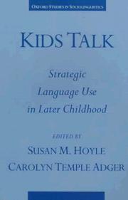 Cover of Kids talk by Carolyn Temple Adger