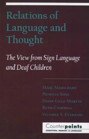 Front cover of Relations of Language and Thought by Marc Marschark