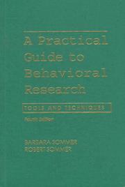 Cover of A practical guide to behavioral research by Barbara Baker Sommer