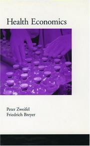 Cover of Gesundheitsökonomie by Peter Zweifel