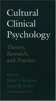 Front cover of Cultural clinical psychology by D. R. Evans
