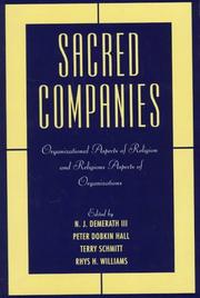 Front cover of Sacred companies by N. J. Demerath