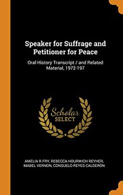 Front cover of Speaker for suffrage and petitioner for peace by Mabel Vernon