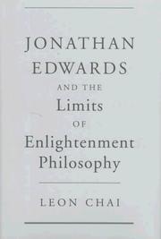 Front cover of Jonathan Edwards and the limits of enlightenment philosophy by Leon Chai