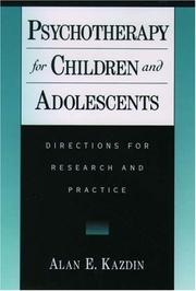 Front cover of Psychotherapy for children and adolescents by Alan E. Kazdin