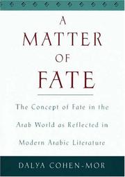 Front cover of A matter of fate by Dalya Cohen-Mor