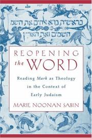 Front cover of Reopening the Word by Marie Noonan Sabin