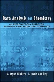 Cover of Data analysis for chemistry by D. B. Hibbert