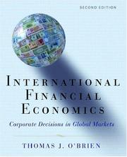 Cover of International financial economics by Thomas J. O'Brien