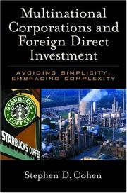 Front cover of Multinational Corporations and Foreign Direct Investment by Stephen D. Cohen