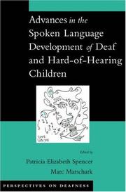 Front cover of Advances in the spoken language development of deaf and hard-of-hearing children by Unknown