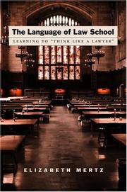 Front cover of The Language of Law School by Elizabeth Mertz