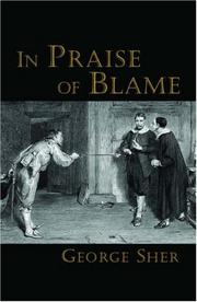 Front cover of In praise of blame by George Sher