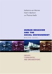Front cover of Human behavior and the social environment, macro level by Katherine S. Van Wormer