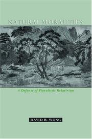 Cover of Natural moralities by David B. Wong