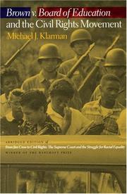 Cover of Brown v. Board of Education and the Civil Rights Movement by Michael J. Klarman