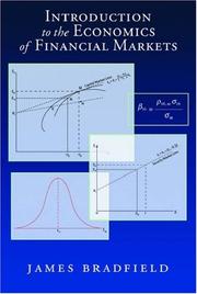 Front cover of Introduction to the Economics of Financial Markets by James Bradfield