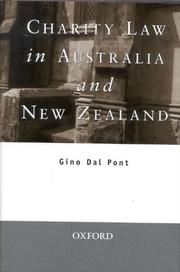 Front cover of Charity law in Australia and New Zealand by G. E. Dal Pont