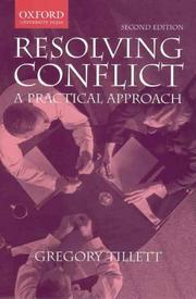 Cover of Resolving conflict by Tillett, Gregory Ph. D.