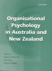 Front cover of Organisational psychology in Australia and New Zealand by Michael P. O'Driscoll